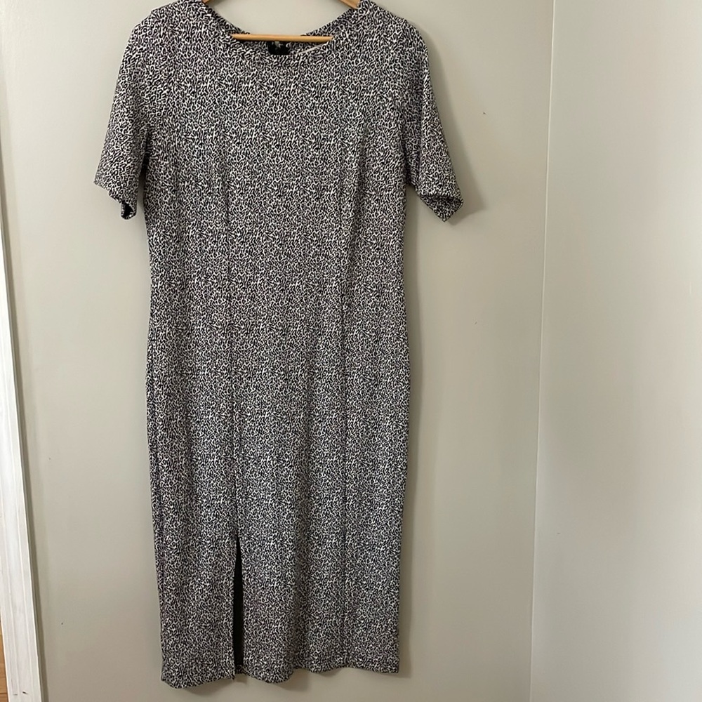 Loft dress with sexy slit size 8 animal print